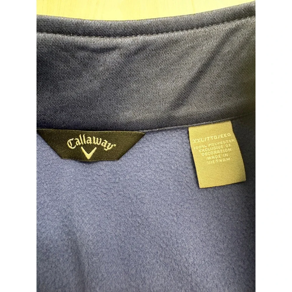 Callaway Golf Quarter Zip Pullover Men's 2XL Blue Performance Stretch Jacket